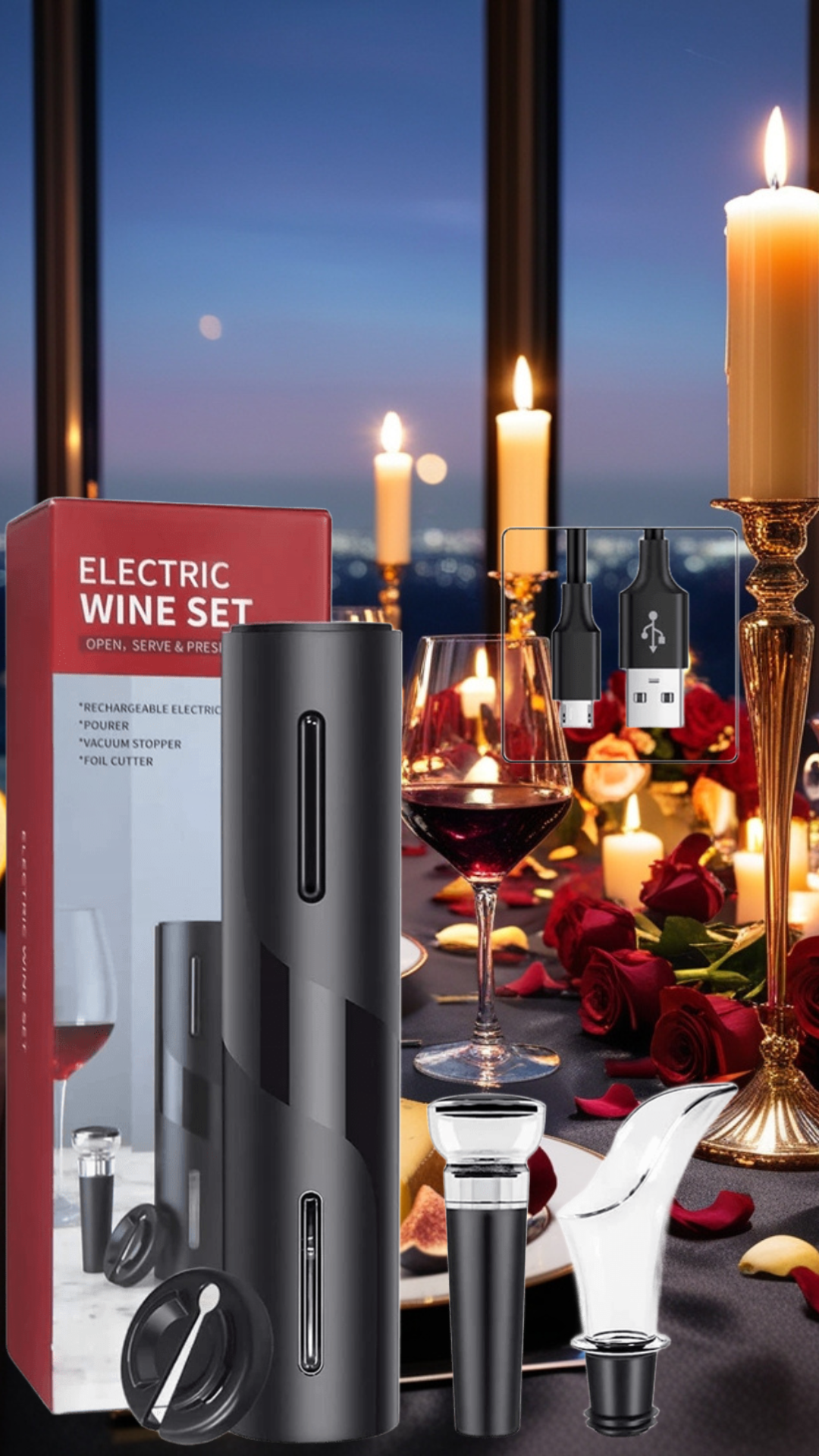 DESCORCHADOR DE VINOS ELECTRICO| HERITASH.