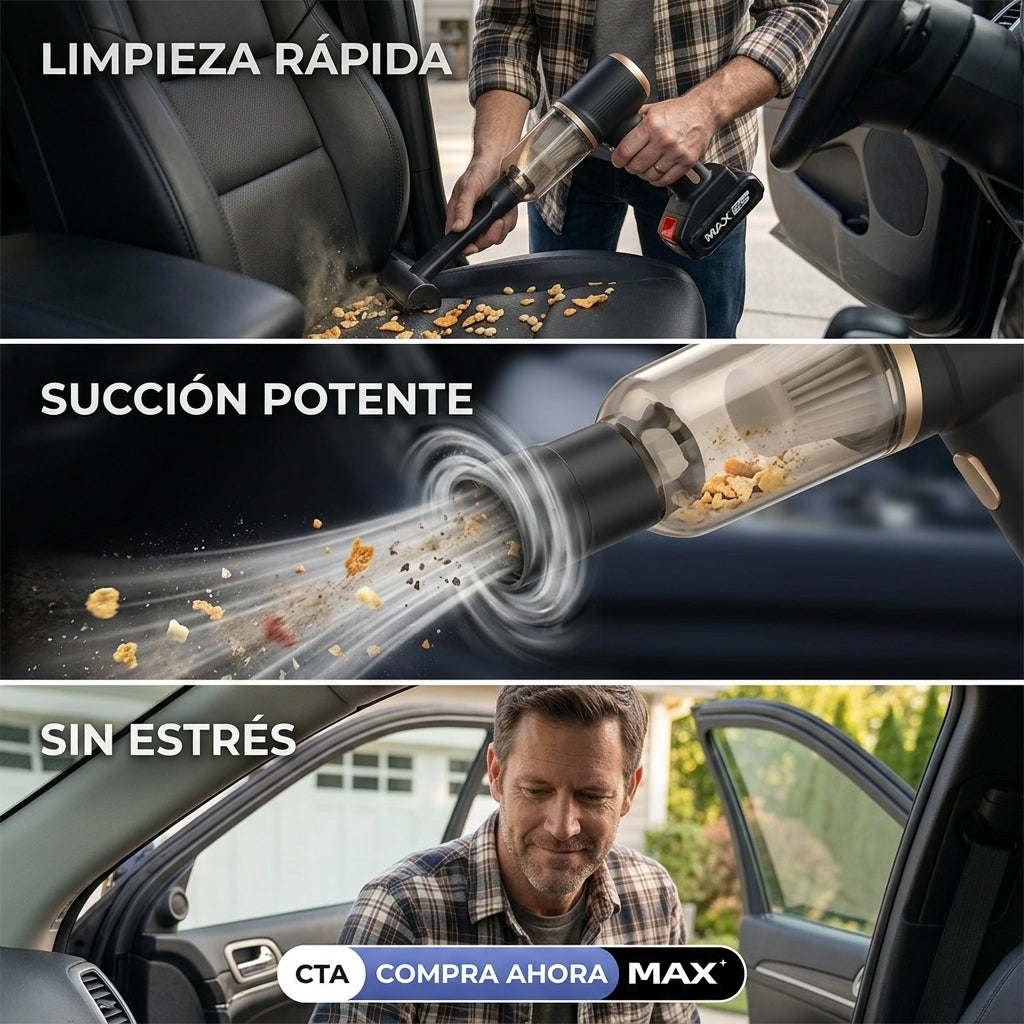 Combo Aspiradora + Hidrolavadora Inalámbrica para Carro