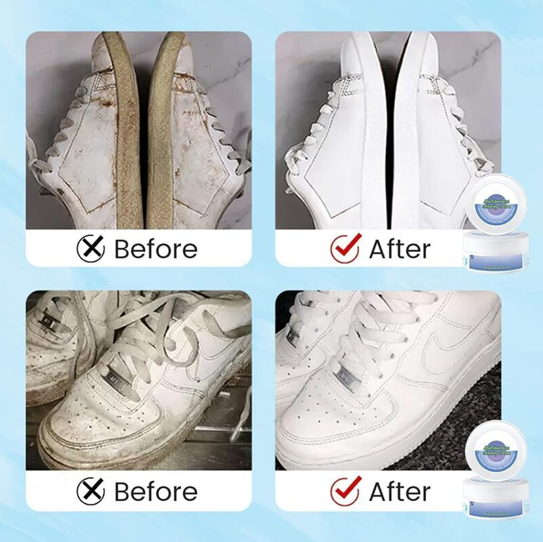 Crema Limpiadora Restauradora Zapatos Blancos x2 Unidades