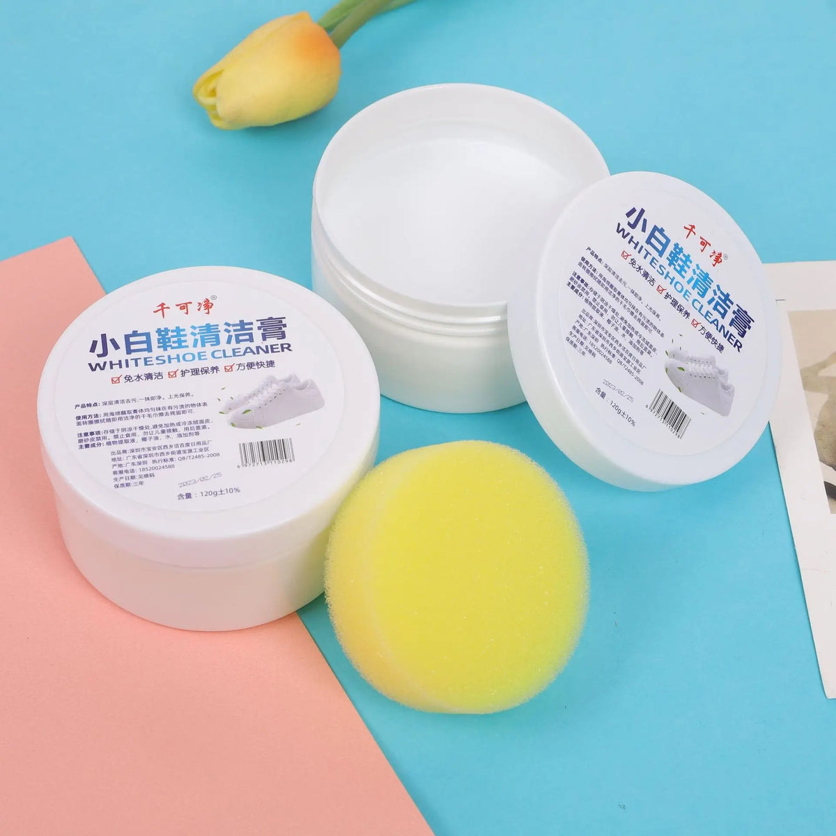 Crema Limpiadora Restauradora Zapatos Blancos x2 Unidades