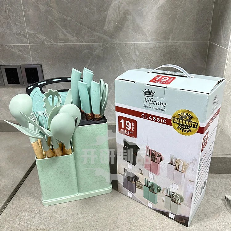UTENSILIOS DE COCINA DE SILICONA SET 19PCS