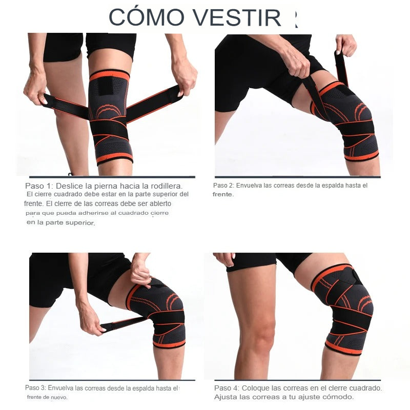 PAR RODILLERA DOBLE BANDA AJUSTABLE .